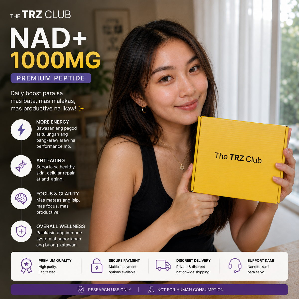 NAD+ 1000 for Energy & Cellular Support | 10 Weeks Program