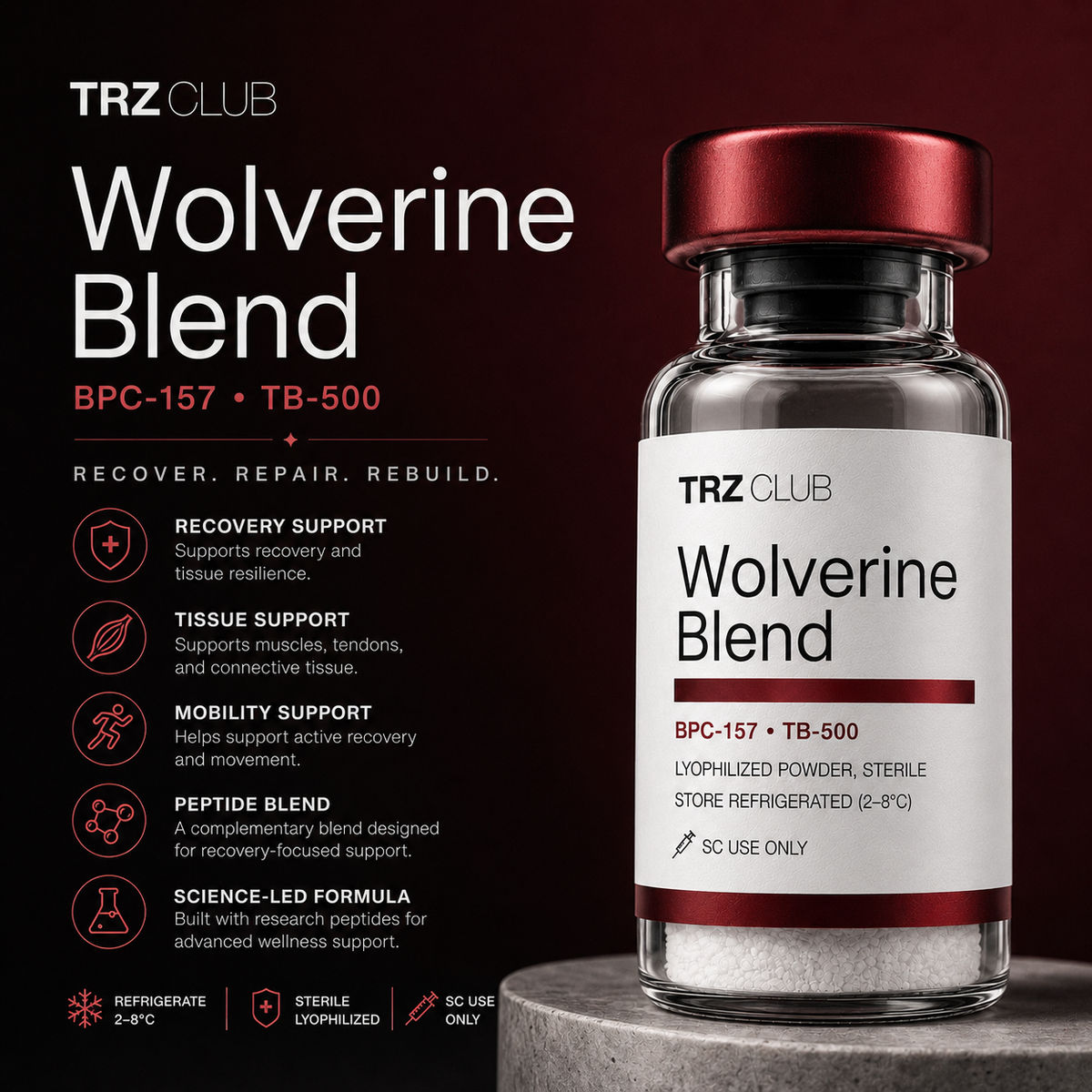 Wolverine Blend (Recovery & Repair Peptide Blend)